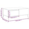 vidaXL Salongbord hvit 90x50x36,5 cm konstruert tre