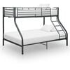 vidaXL K&oslash;yeseng ramme svart metall 140x200 cm/90x200 cm