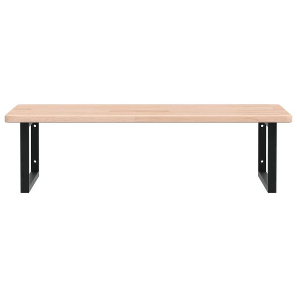 vidaXL Servanthylle veggmontert st&aring;l og heltre eik