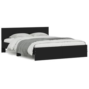 vidaXL Sengeramme med hodegavl svart 140x190 cm