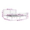 vidaXL Sengeramme hvit heltre furu 180x200 cm Super King