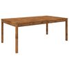 vidaXL Hage middagsbord Naturlig 196 x 100,5 x 75 cm Solid akasietre