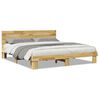 vidaXL Sengeramme med sengegavl uten madrass 180x200 cm Heltre Eik