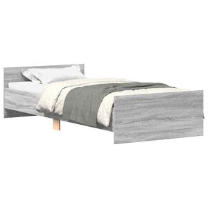 vidaXL Sengeramme gr&aring; sonoma 75x190 cm konstruert tre
