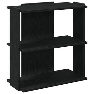 vidaXL Bokhylle 3 etasjer svart 60x30x60 cm konstruert tre