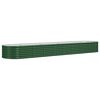 vidaXL Plantekasse galvanisert st&aring;l 368x80x36 cm gr&oslash;nn