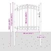 vidaXL Gjerdeport Emmen med buet topp st&aring;l 100x98,5 cm svart