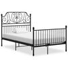 vidaXL Sengeramme svart metall 120x200 cm