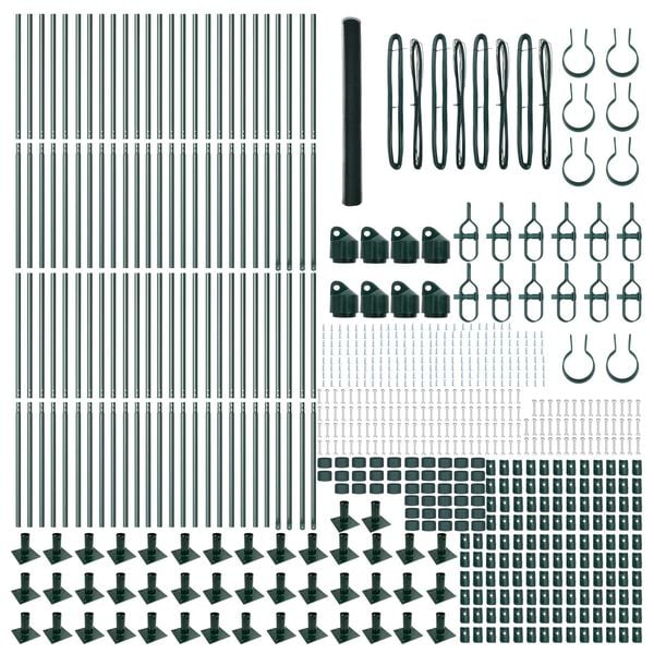 vidaXL Gjerdep&aring;le gr&oslash;nn 100 x 1,6 m (25 mm mesh) St&aring;l og PVC