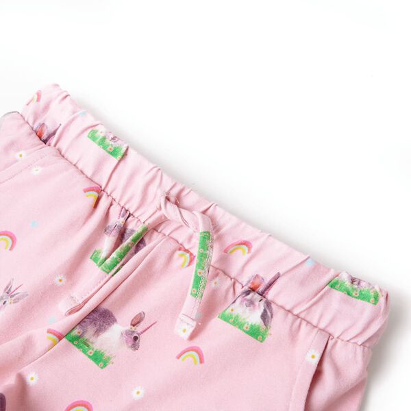 Barneshorts med snor lyserosa 104