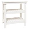 vidaXL Arbeidsbenk med hylle Hvit 78,5 x 50 x 80 cm Heltre furu