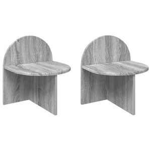 vidaXL Nattbord 2 stk. Gr&aring; sonoma 40 x 35,5 x 45,5 cm Konstruert tre