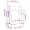 vidaXL Klesstativ Gammelt tre 60 x 30 x 100,5 cm Konstruert tre