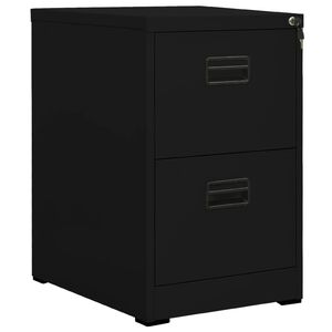 vidaXL Arkivskap 46x62x72,5 cm st&aring;l svart
