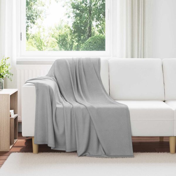 vidaXL Kastepledd 6 pcs Gr&aring; 170 x 130 cm Fleece