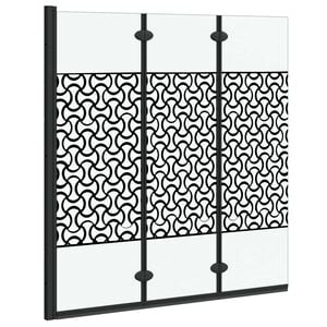 vidaXL Dusjinnhegning Svart og gjennomsiktig 130 x 130 cm herdet glass