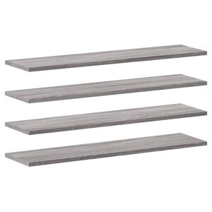 vidaXL Vegghyller 4 stk gr&aring; sonoma 80x20x1,5 cm konstruert tre