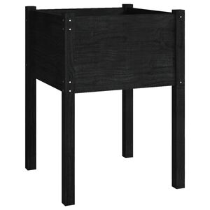 vidaXL Plantekasse svart 50x50x70 cm heltre furu