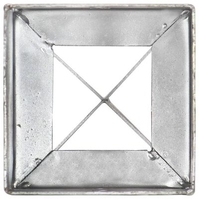 vidaXL Jordspyd 12 stk sølv 10x10x76 cm galvanisert stål