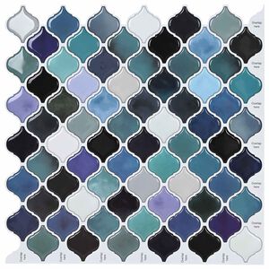 vidaXL Lanterne Flis 10 stk. Bl&aring;gr&oslash;nn 27 x 27 cm Polyuretan og PET