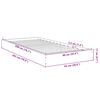 vidaXL Sengeramme svart 90x200 cm konstruert tre