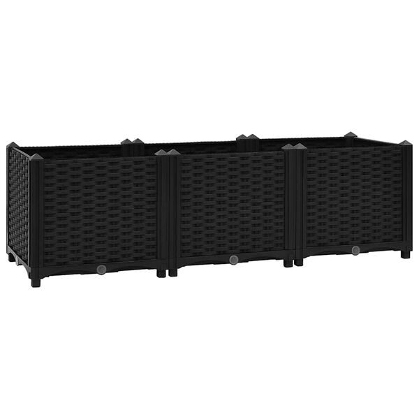 vidaXL Høybed 120x40x38 cm polypropylen