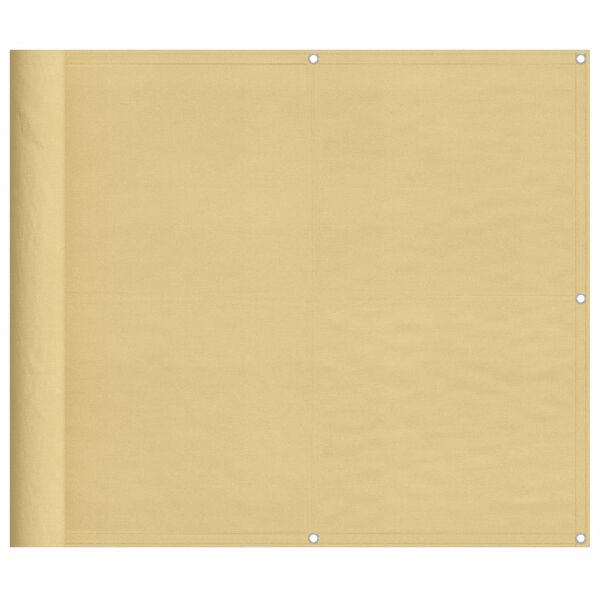 vidaXL Balkongskjerm sand 90x400 cm 100% polyester oxford