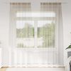 vidaXL Voile Gardin med gardiner 2 pcs sand 245 x 140 cm Polyester