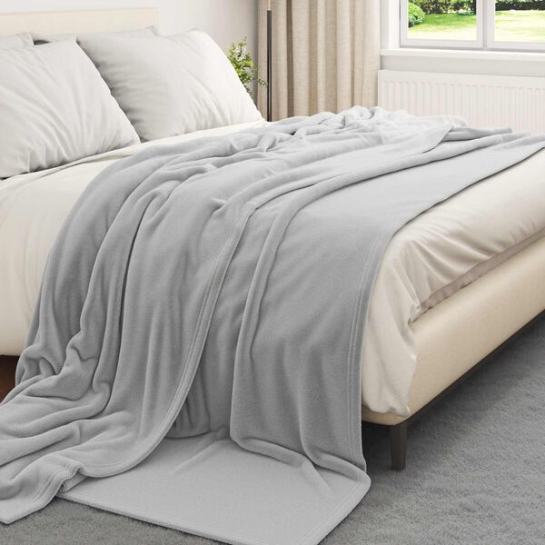 vidaXL Kastepledd 6 pcs Gr&aring; 240 x 270 cm Fleece