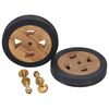vidaXL Reservehjul for solseng 2 stk heltre teak