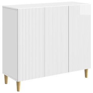vidaXL Serviesskap H&oslash;gglans hvit 89 x 34,5 x 80 cm Konstruert tre