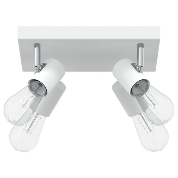 vidaXL Takspot Hvit 26.5 x 26 x 11.5 cm Stål