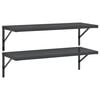 vidaXL Vegghyller 2 stk 100x40 cm svart rustfritt st&aring;l