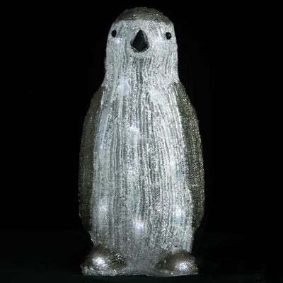 vidaXL LED-pingvinfigur akryl innendørs og utendørs 30 cm
