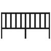 vidaXL Sengegavl svart 186x4x100 cm heltre furu