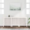 vidaXL Radiatordeksel hvit 210x21x85 cm heltre furu