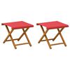 vidaXL Hage Stol 2 pcs Solid Eucalyptus Tre R&oslash;d