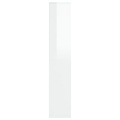 vidaXL Skoskap høyglans hvit 54x34x183 cm sponplate