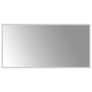 vidaXL LED Badevindu med speil Gjennomsiktig 100 x 50 cm herdet glass