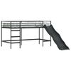 vidaXL Barneseng med sklie Ensfarget Svart og Anthracite 80 x 200 cm
