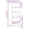vidaXL Highboard hvit 40x36x110 cm konstruert tre