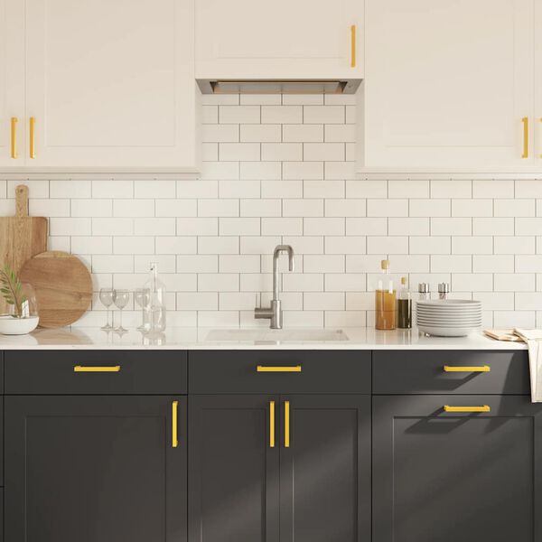 vidaXL Skaph&aring;ndtak 10 stk gulv 128 mm rustfritt st&aring;l