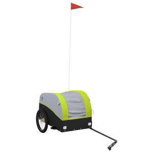 vidaXL Sykkelvogn svart og gr&oslash;nn 30 kg jern