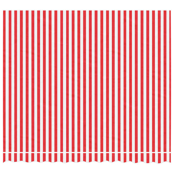 vidaXL Erstatningsduk for markise rød og hvit stripe 3x2,5 m