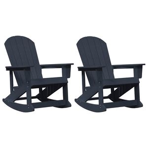 vidaXL Adirondack Gyngestoler 2 pcs Marineblå HDPE