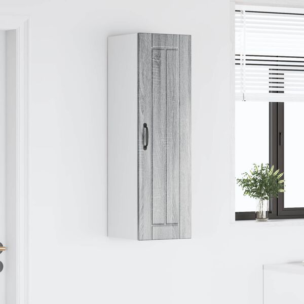 vidaXL Kj&oslash;kkenskap Gr&aring; Sonoma 30 x 31 x 100 cm Konstruert tre