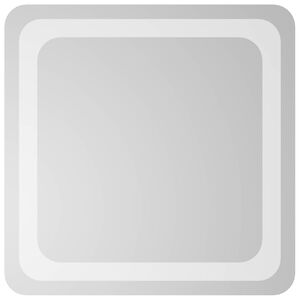 vidaXL LED Badevindu med speil Gjennomsiktig 40 x 40 cm herdet glass