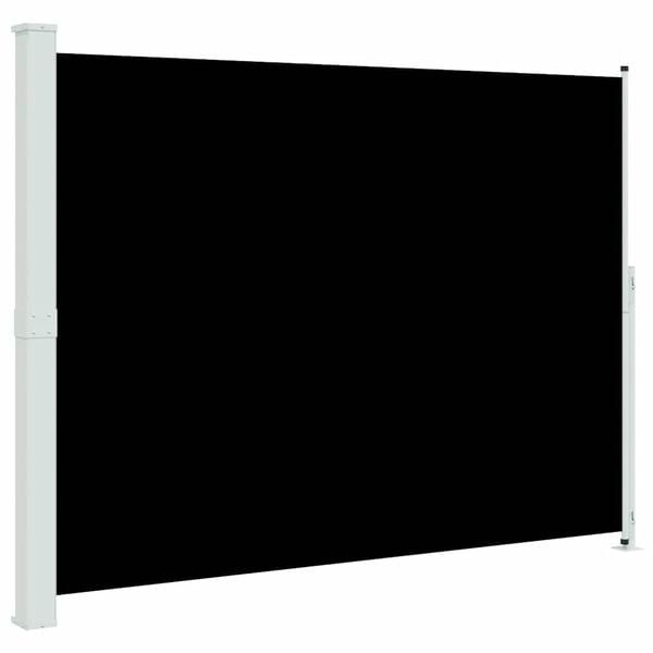 vidaXL Uttrekkbar sidemarkise 220x300 cm svart