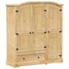 vidaXL Garderobe Corona 151,5x52x170 cm heltre furu