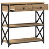 vidaXL Konsollbord artisan eik 75 x 28 x 75 cm Ingeni&oslash;rtre og metall